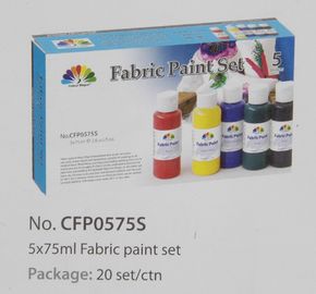 아이를 위한 빨 수 있는 예술 회화 색깔 직물 페인트 세트 세트 당 6개의 X 30ml 6 색깔