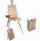 Wooden Painting Easel Art Stand , French Sketch Box Easel With Palette Belt Aluminium Tray