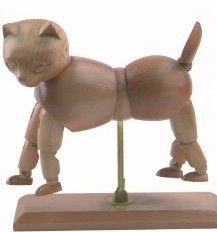 생생한 기술 예술가 나무로 되는 인체 해부 모형 개/고양이 마네킹 좋은 디자인
